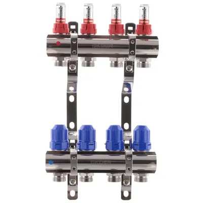 Коллекторный блок с расходомерами Koer KR.1110-04 1”x4 ways (KR2641)