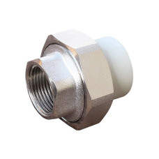 PP-R Муфта разборная Vsplast 20х3/4" внутр. резьба (латунь) 