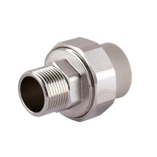 PP-R Муфта разборная Vsplast 20х3/4" наруж. резьба (латунь) 