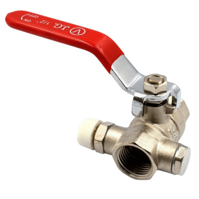 Кран шаровый с Маевским Valve J.G. 1/2",  трехходовой, зимний, незамерзающий, внутренняя резьба латунь