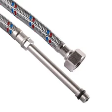 Шланг для змішувача Solomon М10х1/2, 0,5 м, HY6201A Long 70мм, (нерж) 