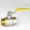 Кран кульовий для газу SANTAN 605, 1 1/2 " внутрішній-зовнішній, жовта ручка