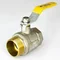 Кран кульовий для газу SANTAN 605, 1 1/2 " внутрішній-зовнішній, жовта ручка