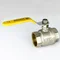 Кран шаровый для газа SANTAN 600, 1 1/2" внутренний – внутренний, желтая ручка