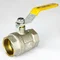 Кран шаровый для газа SANTAN 600, 1 1/2" внутренний – внутренний, желтая ручка