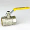 Кран шаровый для газа SANTAN 600, 1 1/4" внутренний – внутренний, желтая ручка