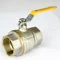 Кран шаровый для газа SANTAN PREMIUM 600, 1 1/2" внутренний- внутренний, желтая ручка