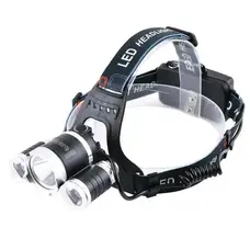 Фонарь налобный Police 3000-T6+2XPE, 2x18650, signal light, ЗУ 220V/12V, Box