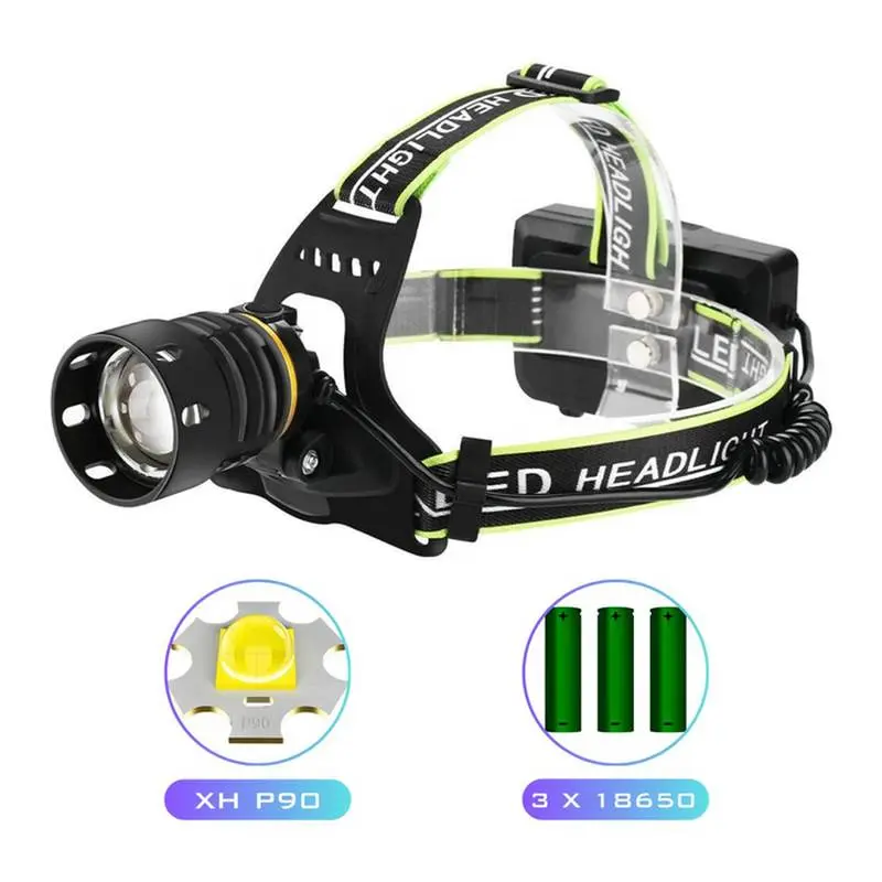 Фонарь налобный BL-A14-3-P90, power bank, 3x18650, zoom, ЗУ Type-C, Box Фонарь налобный BL-A14-3-P90, power bank, 3x18650, zoom, ЗУ Type-C, Box