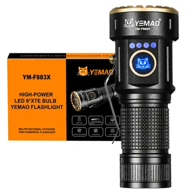 Тактический фонарь YEMAO YM-F883X, 3000LM, аккумулятори 18650 + 18350 (3200 + 1500 mAh)