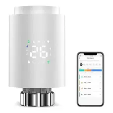 Клапан радіатора з термостатом ZigBee для розумного будинку, що програмується з голосовим управлінням.