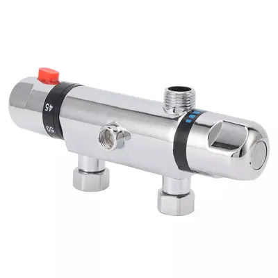Современный хромированный термостатический смеситель для душа, сменный впускной клапан