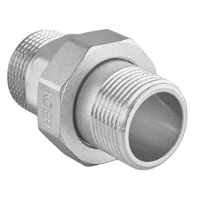 Сгон-американка 1" KOER KR.344, разборный, прямой, латунь никелированная, наружный-наружный