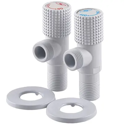 Комплект кутових приладових кранів SOLOMON EXCLUSIVE 1/2"х1/2"  White