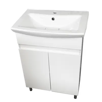 Шкаф прямой Крит 60 с умывальником Арно 60