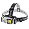 Ліхтар налобний HX-T60, 5SMD+CO, білий, червоний, вологозахист, магніт, АКБ 1x18650, ЗП Type-C