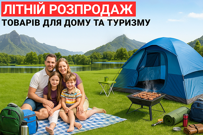 ЛІТНІЙ РОЗПРОДАЖ ТОВАРІВ ДЛЯ ДОМУ ТА ТУРИЗМУ
