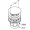 10426N0-00 KLUDI PLUS Донний клапан push open, Донний клапан PUSH-OPEN для раковин з отвором для переливу, брашоване золото (1 сорт)