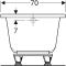 554.382.01.1 Ванна прямокутна Geberit Selnova Square з ніжками: L=160см, B=70см