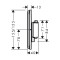 15572670 HG ShowerSelect Comfort E Зовнішня частина термостата на 2 споживачі, чорний матовий