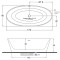 V015BL ALMA Ванна из искусственного камня 175X80 x55h, белый глянец