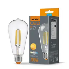 Светодиодная лампа VIDEX Filament ST64FD 6W E27 4100K с диммером