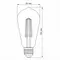 LED лампа VIDEX Filament ST64FD 6W E27 4100K дімерна