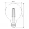 LED лампа VIDEX Filament G95FAD 7W E27 2200K дімерна бронза