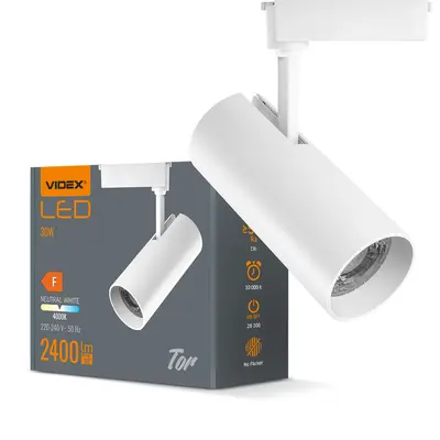 LED трековый светильник VIDEX VLE-TR04-304W 30W 4000K Белый
