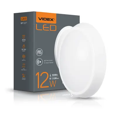 Сенсорный светильник LED IP65 овальный VIDEX 12W 5000K белый