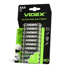Батарейка щелочная VIDEX LR03/AAA 20шт BLISTER