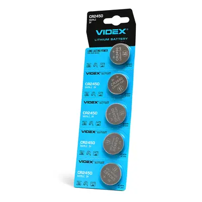 Батарейка литиевая Videx CR2450 5шт BLISTER CARD