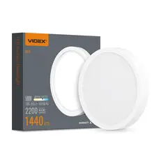 LED Світильник круглий накладний VIDEX 18W 5000K White