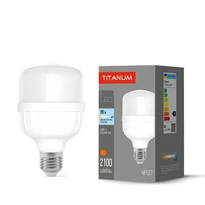 Светодиодная лампа TITANUM A80 20W E27 6500К