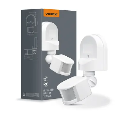 Датчик движения и освещенности VIDEX VL-SPW02W 220V 1200W инфракрасный