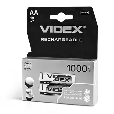 Аккумуляторы Videx HR6/AA 1000mAh double blister/2шт