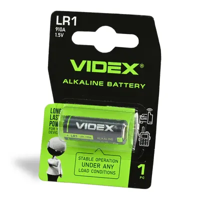 Батарейка щелочная Videx LR1 1шт BLISTER
