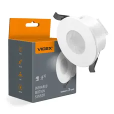 Датчик движения и освещённости VIDEX VL-SPR41W 220V 1200W инфракрасный белый
