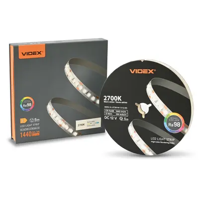 LED стрічка VIDEX DC12V 60W 5M 2700K Ra98 IP20 (VL-LST28144-12122-B5)