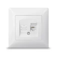 Розетка PC одинарна компьютерная белая TITANUM STANDARD