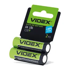 Щелочная батарейка Videx LR6/AA 2 шт. SHRINK CARD