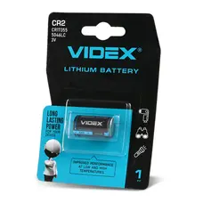 Батарейка литиевая Videx CR2 1шт BLISTER CARD