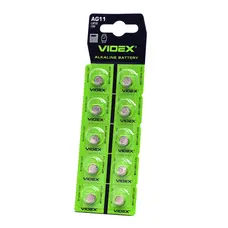 Батарейка часовая Videx AG11/LR721 BLISTER CARD 10 шт