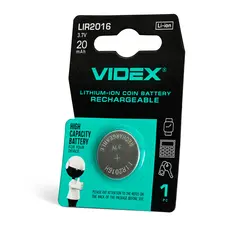 Аккумулятор литиевый Videx LIR2016 1шт BLISTER CARD