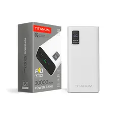 Павербанк TITANUM 728S 30000mAh 22.5W White