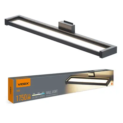 LED світильник настінний з сенсором VIDEX WL02 18W 2800K-4000K-6000K Black