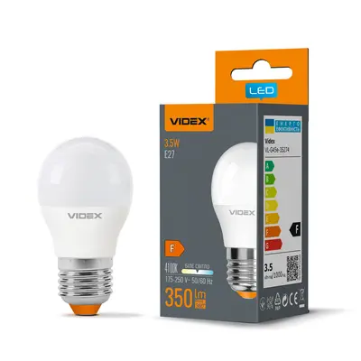 LED лампа VIDEX G45e 3.5W E27 4100K