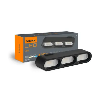Светильник МАГНИТНЫЙ трековый VIDEX LD13B 5.5W 4000K 48V Черный