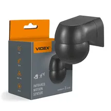 Датчик движения и освещённости VIDEX VL-SPW11B 220V 800W IP44 инфракрасный чёрный
