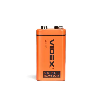 Солевой элемент Videx 6F22/9V (Крона) 1 шт. SHRINK